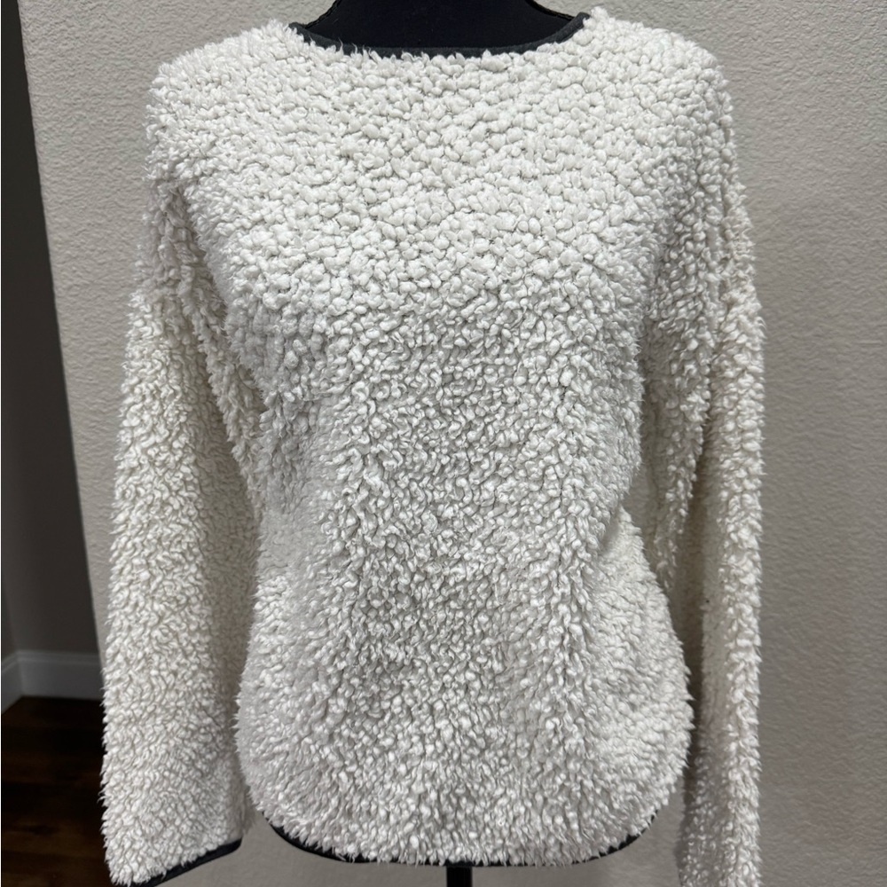 Dylan Collection Cozy White Sherpa Sweater